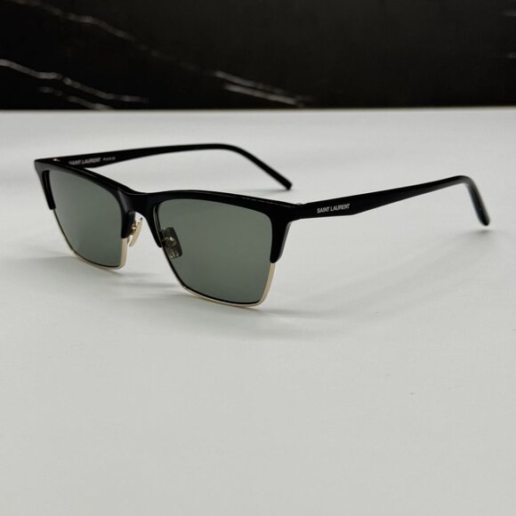 NEW SL767 001 SAINT LAURENT SUNGLASSES BLACK GREEN EYEWEAR SAINT LAURENT  SL 767 - Picture 6 of 12